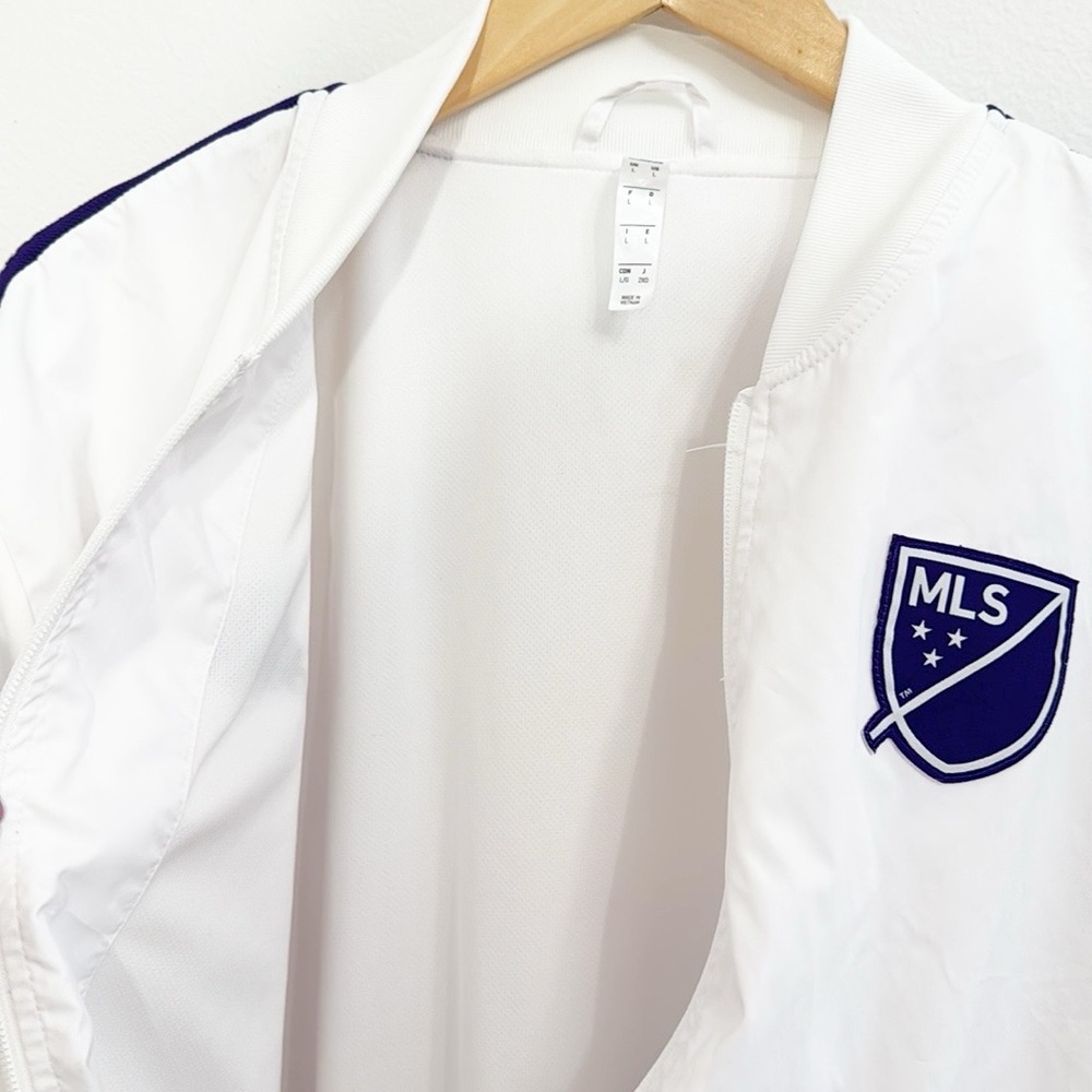 ADIDAS MLS Jacket All Star Game Full Zip Front, Zipper Pockets Like New! Size L - Picture 6 of 8
